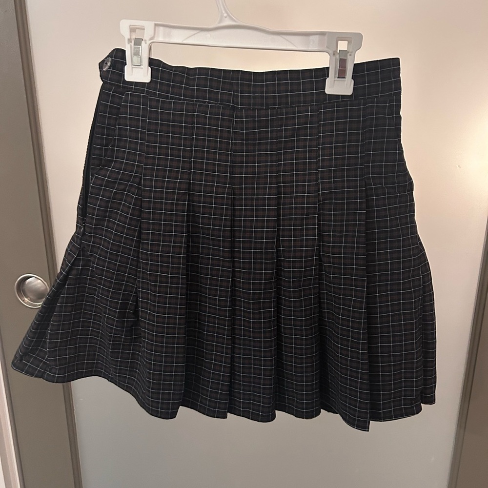Plaid Black Skort
